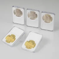 1pcs Plastic Storage Accessory Coin Plate Collectible Coin Holder Coin Display Plate Organiser Capsule Protection Display Stand