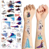 10Pcs/set New Disney Princess Frozen Tattoo Stickers Princess Cartoon Tattoo For Birthday Gift Fake Body Art Tattoos Sticker