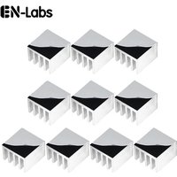 En-Labs 10pcs Aluminum Heatsink 14*14*10mm Electronic Chip Radiator Cooler w/ 9448A Thermal Double Sided Adhesive Tape
