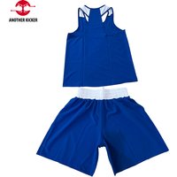 Boxing Shorts Muay Thai Shorts Vest Red Blue Men Women Kids Sanda Wushu Uniform Fitness Martial Arts MMA Training Clothing Set