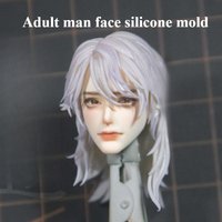 Ultra Light Clay Correct Proportion Adult Man Face Silicone Mold DIY Polymer Clay Animation Character Face Contours Making Tools