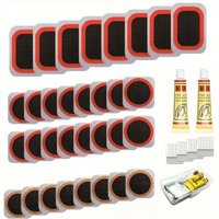 AliExpress NONE Bike Repair Kit with Vulcanizing Patches & Tools - Professional Bicycle Tube Puncture Set for Road/Mountain Emergency Fix