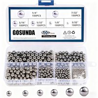 AliExpress NONE 600Pcs 304 Stainless Steel Precision Chrome Steel Bearing Ball Assortment Kit 1/4