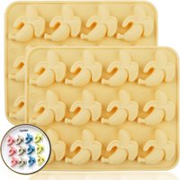 1 Piece Yellow Banana Silicone Candy Mold Non-Stick Dessert Thick Mold for Making Soft Candy Hard Candy Cotton Candy Chocolate
