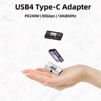 USB4 80Gbps Type C Female to Female Extender Adapter 16K@60Hz PD240W Fast Charging USB C Converter for Samsung MacBook iPad Pro