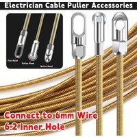 Carbon Steel Wire Puller Connector Head Connect To 6mm Wire Cable Puller Accessories Automatic Thread Guide Electrician Tools