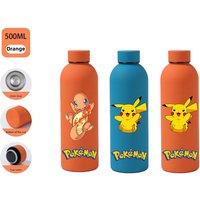 500ML Pokemon Pikachu Charizard Bulbasaur Thermos Bottle Vacuum Flasks Small Diameter Keep Cold and Hot Sports Water Bottles