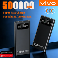 VIVO 500000mAh Power Bank For Xiaomi 120W Super Fast Charging Battery High Capacity Digital Display Power Bank For iPhone