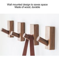 Wood Wall Hook Orderly Storage Smoother Surfaces Beautiful Practical Wall Coat Hooks Wood Material for Office