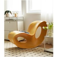 Modern Voido Design Rocking PE Plastic Lounge Chair Rotational-molded Polyethylene Lazy Sofa Chair Ins Post-modern Homestay