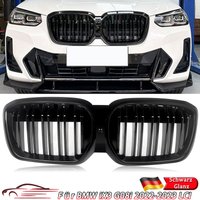 ABS Hallo Qualität Dual Slat Front Nieren Kühlergrill Fit Für BMW iX3 G08 LCI 2022-2025 Frontschürze Racing grille Glänzend Schwarz Magickit
