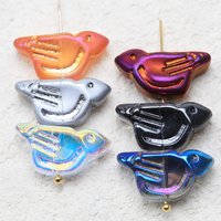 20PCS Dove of Peace Beads Bird Space Beads for Jewelry Making Earrings Charms Bracelets Necklace DIY Accessories 10*20mm