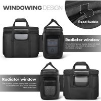 Carrying Case Protective Case Waterproof Anti-drop with Shoulder Strap & Handle for Ecoflow Delta 3 Plus/Solar Generator Delta 2