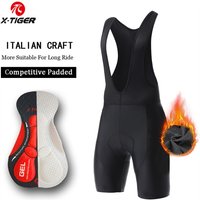 X-TIGER Autumn And Winter Fleece Cycling Bib Shorts Mountain Road Bike 5-15 ℃ Padded Warm Cycling Bib Shorts