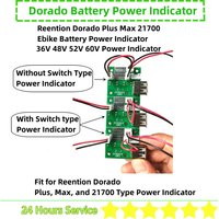 Reention Dorado Plus Max 21700 Ebike Battery Power Indicator Power Button 36V 48V 52V Power Display BMS PCB USB Plug Port