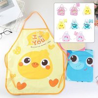 Waterproof Children's Apron Sleeves Painting Art Style Baby Eating Drinking Apron Cartoon Child Kids Kitchen Bib Burp Clothes