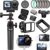 For DJI Osmo Action 6 Screen Protector Glass,Lens Cap, ND Filter, Frame Cage, Underwater Dive Case, Storage Bag Accessories Kit