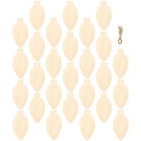 10 Pcs Wooden Christmas Decoration Unfinished Light Bulb Slices Diy Crafts Hanging Decor Xmas Tree Wall Door Window Festive