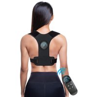 Haltungskorrektur-Gürtel mit EMS-Muskelstimulator & Rückenmassagegerät - Verstellbare Schulter-Schmerzlinderung für Büro und Zuhause