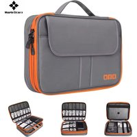 Travel Double Layer Digital Storage Pouch Charger USB Data Cable Bag Organizer Waterproof Electronic Accessory Cable Storage Bag