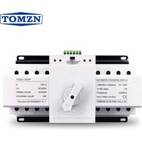 ATS 4P 125A 3 phase 4 wire 230V MCB type Dual Power Automatic transfer switch TOMZN TOQ3-4P/125 PV city power Generator