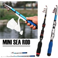 1-1.5m Telescopic Mini Fishing Rods High-strength Carbon Fiber Rivers Lakes Fishing Rod Portable Sea Pole Fishing Accessories