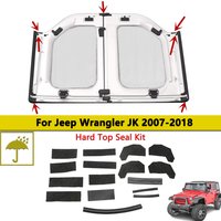 Kit de joint supérieur rigide pour Jeep Wrangler JK JKU Rubicon Sport Sahara 2007 – 2018, accessoires de moulage intérieur noir, paquet de 17