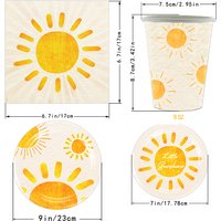 cartoon sun disposable tableware plate paper bag cup napkin tablecloth kid's birthday party supplies 16inch balloon baby shower