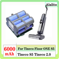 21.6V 6000mAh Replacement Battery For Tineco FLOOR ONE 2.0 S5 PRO 2 S5 Smart S5 Steam Floor Scrubber Accessories Parts