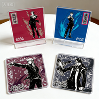Ace Attorney Miles Edgeworth Kyoya Garyu Rectangle Acrylic Stand Model Plate Keychains Desk Decor Fans Gifts