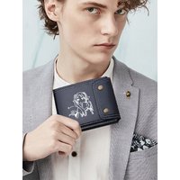 Frieren: Beyond Journey's End Anime Coins Purses Black Boys Short Wallets Cartoon ID Card Holders Pu Leather Money Clutch Bags