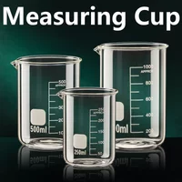 Glass Measuring Cup High Borosilicate Clear Scale Cup Heat-resisting Laboratory Beaker Kitchen Baking 50/100/150/250/500/1000ml