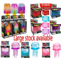 Schylling NeeDoh Trending Jellyfish & Cube Squish Toy,Fidget Sensory Toy, Suitable all ages to improve focus and relieve stress