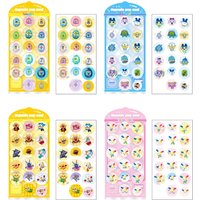 2026 New Kawaii Tamagotchi Themed Round Stickers Cartoon Character Decals for DIY Crafts, Journaling & Stationery