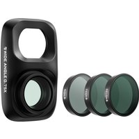 Freewell 0,75x Weitwinkelobjektiv & ND-Filter-Set inklusive ND8, ND32, ND128 für DJI Osmo Pocket 4P Kamera Fotografie-Zubehör