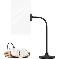 Desktop Magnifier 4X 5X Rectangular Full-Page Magnifier Flexible Hands-Free Magnifying Glass for Reading Low Vision Seniors Kids