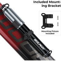 BOLANY 160psi MTB Bicycle Portable Air Pump with Hidden Hose Aluminum Alloy Presta Valve Compatible for Air Fork & Tire Inflator