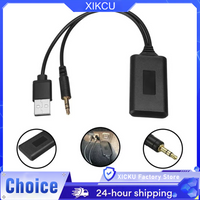 Universal Car Wireless Bluetooth Compatible Receiver USB 3.5Mm Auxiliary Media Bluetooth 5.0 Music Player Audio Cable Adapter