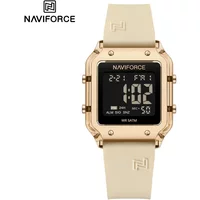 NAVIFORCE Digital Watch Time Date Week Display Silicone Strap Women's Watch Fashion Multifunctional Waterproof Lady Wrist Watch