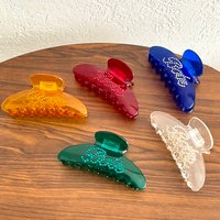 Elegant Acetate Crystal Letter Big Hair Claw Clip For Women Temperament Ponytail Shark Barrette Hairpins Hair Thick Accessories