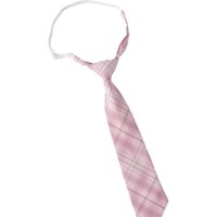 31BB Polyester Silk Pre-Tied Tie Bowknot Sweet Pink Checkered Necktie Japanese JK Girl School Student Uniform Bowtie Neckwear
