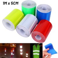 1pc Auto Reflektierende Aufkleber 5cm * 1m Dekoration Film Motorrad Reflektieren Sicherheit Streifen Sicherheit Öffnung Warnung Reflektor band
