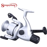 Sougayilang Black/white Fishing Reel Post-loading Spinning Fishing Reel 5.1: 1 Fishing Wheel Fishing Tackle for Freshwater