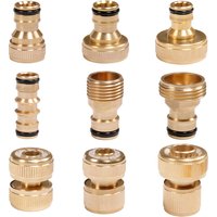 1 Pcs 1/2" 3/4" 1" Brass Thread Faucet Quick Connector 16mm 20mm Hose Water Gun Fitting Adapter Garden Tool Irrigation Connector