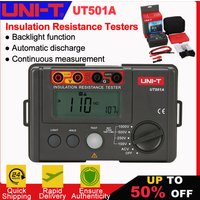 UNI-T UT501A Insulation Resistance Tester 1000V Megohmmeter 5GΩ Ohm Meter Professional Digital Ohmmeter Electrical Megometer