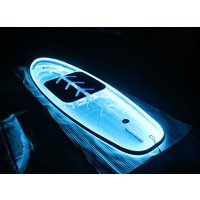 Top Clear SUP Paddle Board and Transparent Kayak Tour with LED Light Wholesale Water Surfing Equipment PC Hull Material
