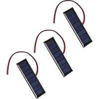 Solar Panel 4V 0.2W Mini 2-Wire Epoxy 8 Outdoor Travel Waterproof Rechargeable Cells for Solar Projects 3x1 inch