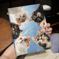 Cute kitten confused For iPad Pro Air Mini 1 2 3 4 5 6 7 7th 8th 9th 10th 11th 10.2 9.7 10.5 10.9 11 12.9 Tablet Case