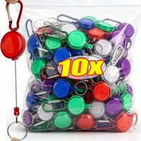 New Colorful Retractable Plastic Chest Card Puller Keychain Spring Buckle Clasp Wire Rope Keyring Holder Outdoor Sports Tools