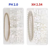 460PCS JST PH2.0mm XH2.54MM Connector Set 2/3/4P Rubber Shell Base Terminal Spacing for Electronics DIY Projects